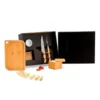 KIT PARA CHURRASCO EM BAMBU / MADEIRA / INOX – 5 PÇS