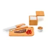 KIT PARA CHURRASCO EM BAMBU / MADEIRA / INOX – 5 PÇS