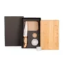 KIT PARA CHURRASCO / PETISCO EM BAMBU / PORCELANA – 4 PÇS