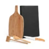 KIT PARA COZINHA COM TÁBUA, PEGADOR E MARTELO – 4 PÇS