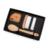 KIT PARA COZINHA EM BAMBU / INOX COM ESPÁTULA MULTIUSO – 3 PÇS