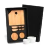 KIT PARA PETISCO COM TÁBUA, ESPÁTULAS E RAMEKINS – 5 PÇS