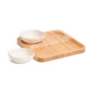 KIT PETISCO E PATÊ EM BAMBU/FIBRA DE BAMBU – 3 PÇS
