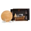 KIT PIZZA EM BAMBU COM COPOS – 19 PÇS