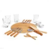 KIT PIZZA EM BAMBU COM COPOS – 19 PÇS