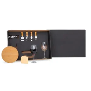 KIT QUEIJO E VINHO COM ABRIDOR SACA ROLHAS- 8 PÇS.