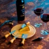 KIT QUEIJO E VINHO COM ESPAÇO PARA GARRAFA – 9 PÇS