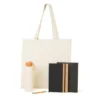 KIT SACOLA, GARRAFA, CADERNO E CANETA – 4 PÇS