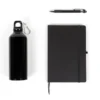 KIT SQUEEZE, CADERNETA E CANETA – PRETO – 3 PÇS