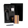 KIT SQUEEZE, FONE, CADERNO E CANETA – AZUL – 4 PÇS