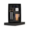 KIT SQUEEZE, FONE, CADERNO E CANETA – AZUL – 4 PÇS