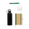 KIT SQUEEZE, FONE, CADERNO E CANETA – VERDE – 4 PÇS