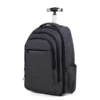 MOCHILA EM RPET COM RODINHAS – MELANGE CINZA ESCURO