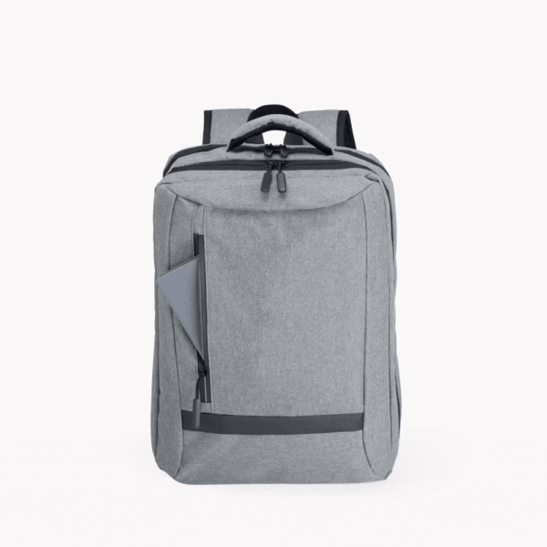 MOCHILA EM POLIÉSTER 300D – MELANGE CINZA – 18L