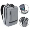 MOCHILA EM POLIÉSTER 300D – MELANGE CINZA – 18L