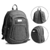 MOCHILA EM POLIÉSTER 300D – MELANGE CINZA