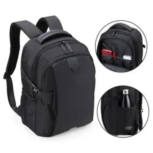 MOCHILA EM POLYESTER/PU - PREMIUM - 22L - PRETA