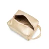NECESSAIRE C/ ALÇA EM MATERIAL SINTÉTICO – CHAMPANHE
