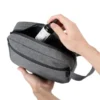 NECESSAIRE EM POLIESTER 300D – MELANGE CINZA