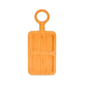PETIQUEIRA EM BAMBU COM ALÇA - 33X14X2CM