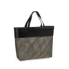 SACOLA EM PVC E MATERIAL SINTÉTICO – PREMIUM – PRETO/XADREZ