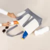 SACOLA EM ALGODÃO RECICLADO – BEGE NATURAL/MELANGE CINZA – 47,5X31CM