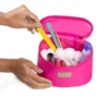 BOLSA DE COSMETICOS EM OXFORD/PVC – ROSA