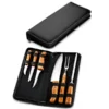 CONJ. DE FACAS BAMBU / MADEIRA / INOX COM ESTOJO FRANKFURT – 7 PÇS