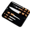 CONJ. DE FACAS BAMBU / MADEIRA / INOX COM ESTOJO FRANKFURT – 7 PÇS