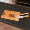 CONJ. PARA CHURRASCO EM BAMBU / MADEIRA / INOX – 3 PÇS