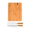 CONJ. PARA CHURRASCO PREMIUM EM BAMBU COM AMOLADOR – 4 PÇS