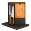 CONJ. PARA CHURRASCO PREMIUM EM BAMBU COM AMOLADOR – 4 PÇS