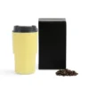 COPO TÉRMICO EM AÇO INOX – AMARELO CLARO – 450 ML