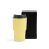COPO TÉRMICO EM AÇO INOX – AMARELO CLARO – 450 ML