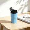 COPO TÉRMICO EM AÇO INOX – AZUL CLARO – 450 ML