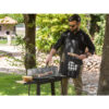 CHAMP. Kit churrasco com 3 utensílios em aço inox e madeira de Seringueira e luva