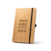 BUARQUE POCKET. Caderno de bolso com capa e contracapa em placa de bambu e lombada em poliéster 100% reciclado, com páginas lisas recicladas