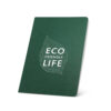 ECOWN. Caderno A5 de capa flexível em cartão kraft 100% reciclado, com páginas pautadas recicladas