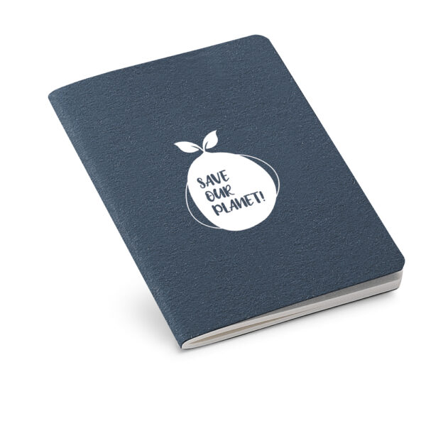 BULFINCH. Caderno B7 de capa flexível em cartão kraft 100% reciclado, com páginas lisas recicladas