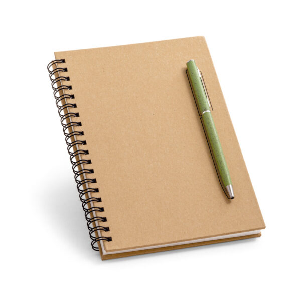 ROCK. Caderno B6 de capa dura em papel kraft (120 g/m²), com páginas lisas