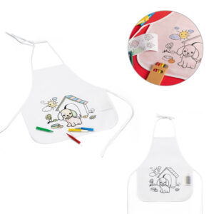 GUSTEAU. Avental de criança para colorir em non-woven (80 g/m²)
