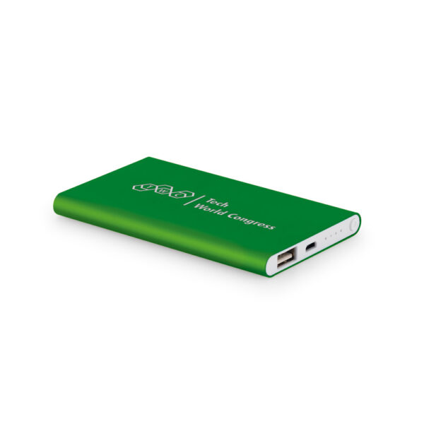 COULOMB 4’0. Bateria portátil slim em alumínio 100% reciclado (4’000 mAh)