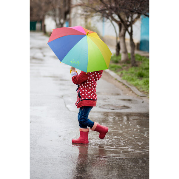 OLIVIA. Guarda-chuva colorido para criança de 19″ em poliéster 190T