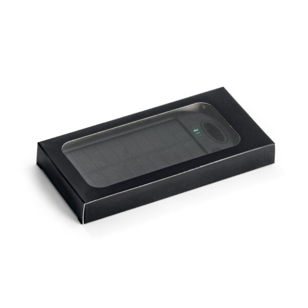 DAY. Bateria portátil solar com painel solar e LED em ABS (2’000 mAh)