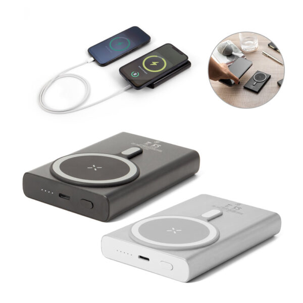 WRIGHT 10. Bateria portátil magnética com carregamento super-rápido em alumínio reciclado e ABS reciclado (10’000 mAh)