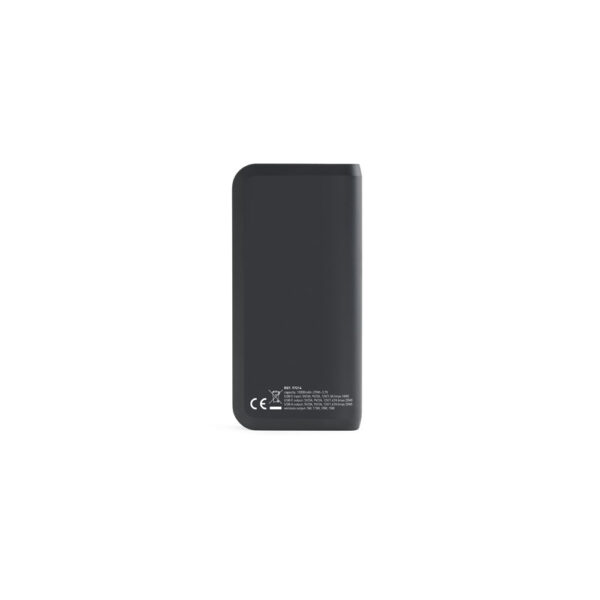 BECKER 10. Bateria portátil com carregador por indução super-rápido (10’000 mAh), em ABS 100% reciclado