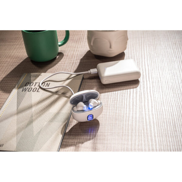 CAETANO. Fones de ouvido wireless com autonomia de 4h (200 mAh), em ABS 100% reciclado