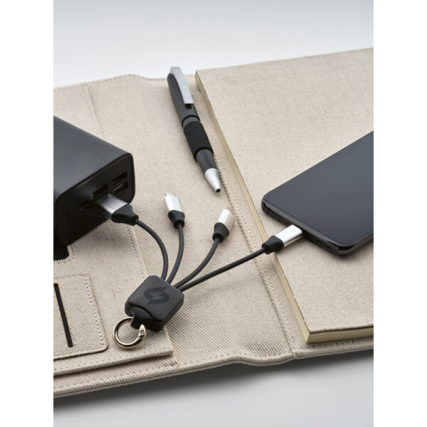 YALOW. Cabo USB de carregamento rápido 3 em 1 com corpo em PET 100% reciclado