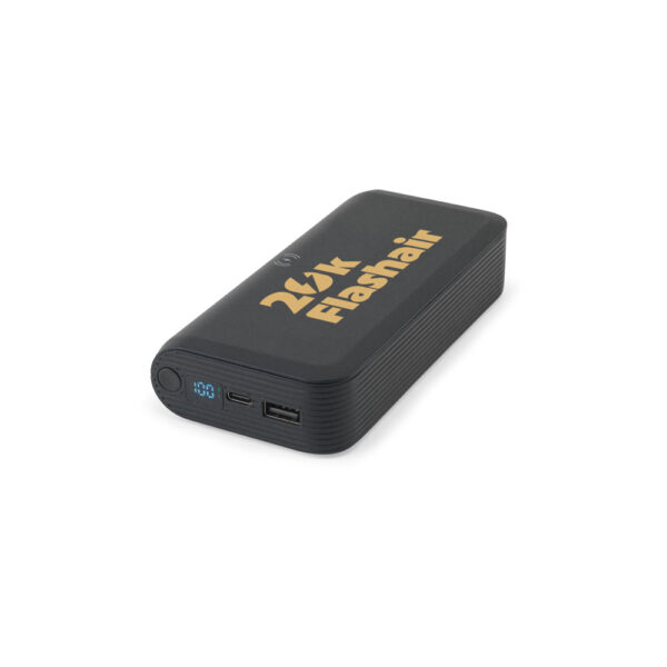BECKER 20. Bateria portátil com carregador por indução super-rápido (20’000 mAh), em ABS 100% reciclado