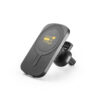 KOCH. Carregador magnético por indução super-rápido (wireless) com a funcionalidade de suporte para carro, em ABS 60% reciclado e silicone